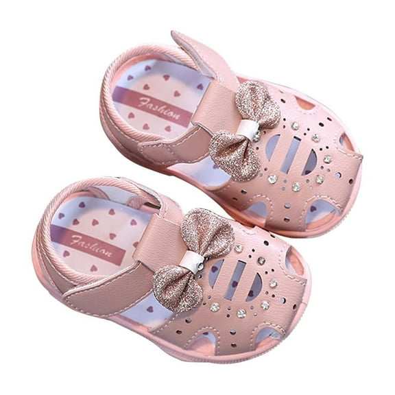 breaise Girls Toddler Closed-Toe Flower Summer Dress Sandals Shoes Infant Anti Slip Cartoon Sandals for Outdoor Walking