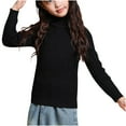 thumbnail image 1 of breaise Girls Turtleneck Sweaters Kids Fashion Ribbed Knit Pullover Sweater Fall Warm Solid Sweater 3-14year, 1 of 3