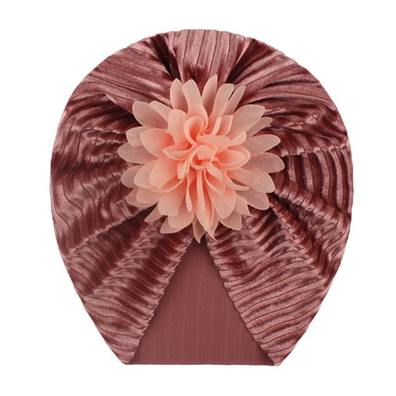 breaise Toddler Kids Baby Boys Girls Floral Ribbed Hat Beanie Accessories
