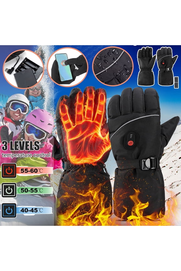 Heated Gloves 3 Temperature Settings Electric Heat Gloves for Men Women for Sports Outdoor Skiing Climbing Hiking Winter Handwarmer