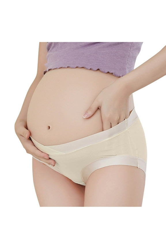 High Waist Belly Support Maternity Underwear for Pregnancy Panties Over Bump Plus Size Pregnant Underpants