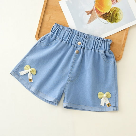 breaise Jean Shorts Girls Girlfriend Fit Denim Shorty Shorts Summer Pull On Denim Shorts Trendy Stretch Denim Jean Shorts