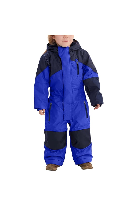 Kid's Baby One Piece Solid Snowsuits Overalls Ski Suits Jackets Coats Jumpsuits for Winter Outdoor Waterproof Snowboarding 1-15Years