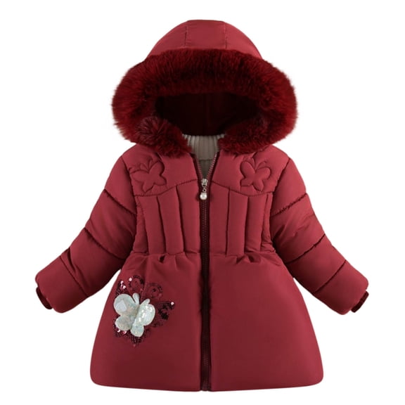 breaise Kid's Waterproof Ski Jacket Warm Fleece Hooded Girl's Windproof Winter Snow Coat Puffer Jacket Outwear 4-12Years