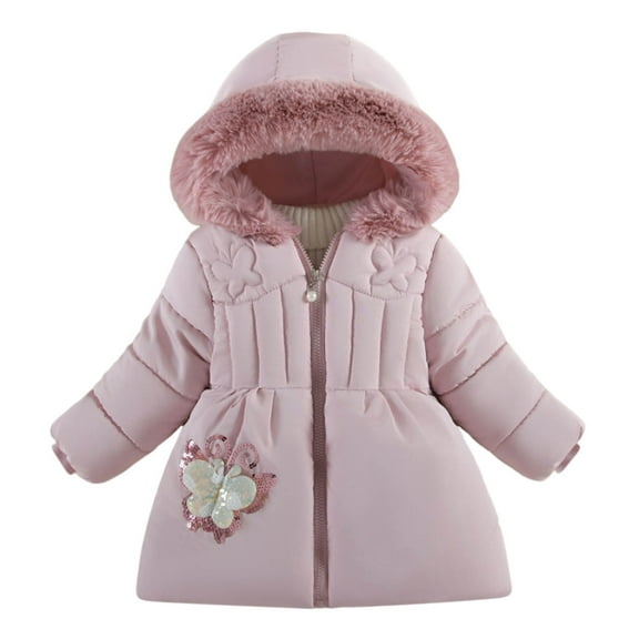 breaise Kid's Waterproof Ski Jacket Warm Fleece Hooded Girl's Windproof Winter Snow Coat Puffer Jacket Outwear 4-12Years
