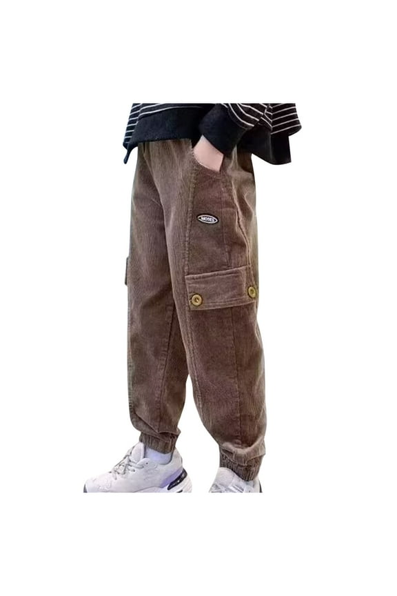Kids' Cargo Pants, Boy's Casual Baggy Hiking Pants Casual Climbing Convertible Trousers