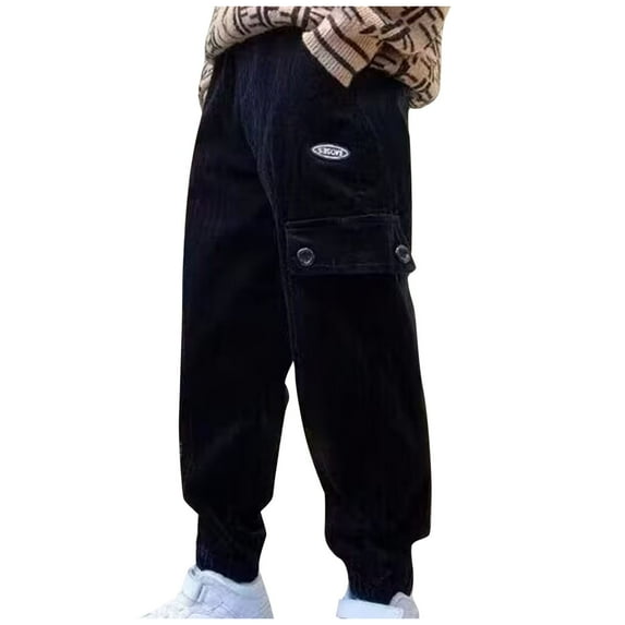 breaise Kids' Cargo Pants, Boy's Casual Baggy Hiking Pants Casual Climbing Convertible Trousers