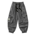 thumbnail image 1 of breaise Kids Girls Boys Cargo Pants Casual Pockets Jogger Loose Fit Streetwear Parachute Pants Lightweight Parachute Pants, 1 of 4