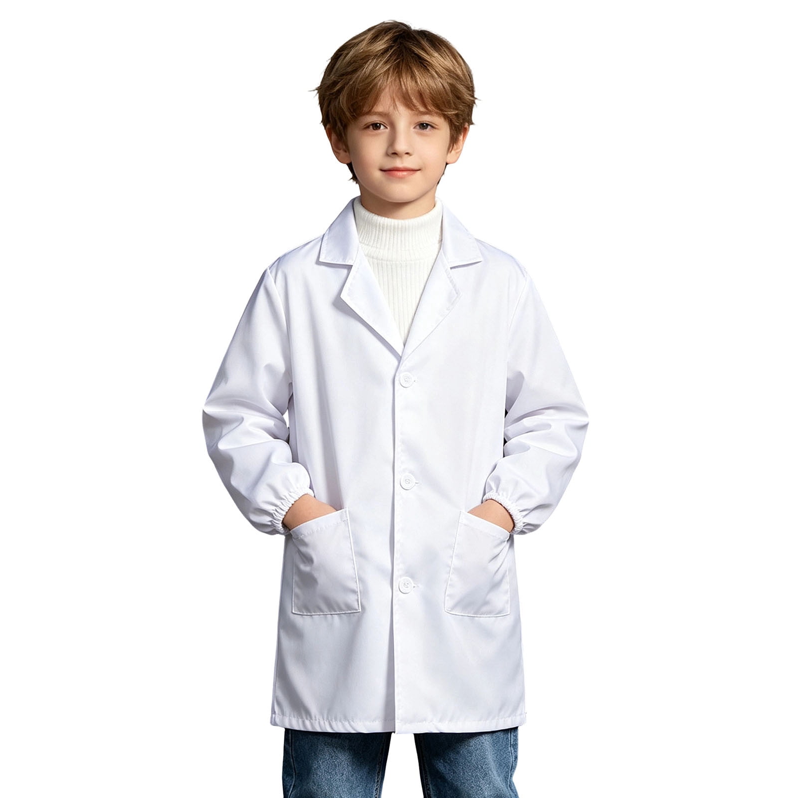 breaise Kids Girls Boys Lab Coat Long Sleeve Button Down Doctor ...