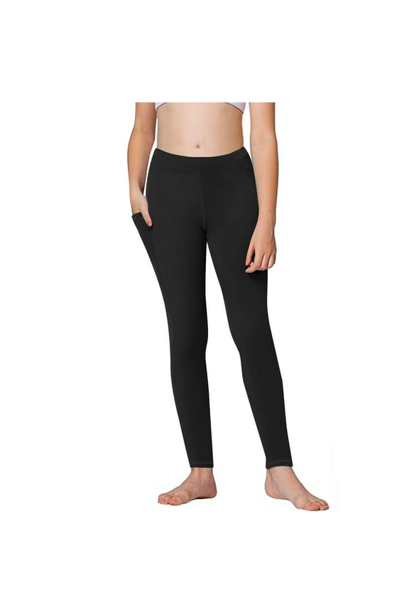 Kids Girls Leggings High Waisted Buttery Soft Yoga Workout Leggings Boys Girls Running Pants with Pockets