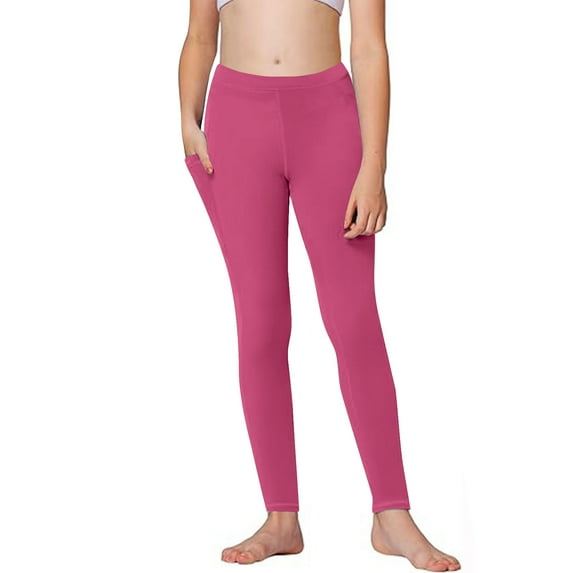 breaise Kids Girls Leggings High Waisted Buttery Soft Yoga Workout Leggings Boys Girls Running Pants with Pockets