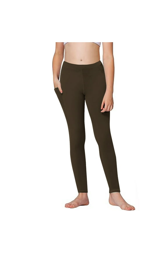 Kids Girls Leggings High Waisted Buttery Soft Yoga Workout Leggings Boys Girls Running Pants with Pockets