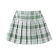 thumbnail image 1 of breaise Kids Girls Pleated Mini Skirt Plaid Print Flared Hem A Line Preppy Short Skirts Dressy Tennis Skirts, 1 of 1