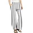 thumbnail image 1 of breaise Kids Girls Stripe Wide Leg Pants High Waisted Lounge Pants Cozy Pajamas Trouser with Pocket, 1 of 8