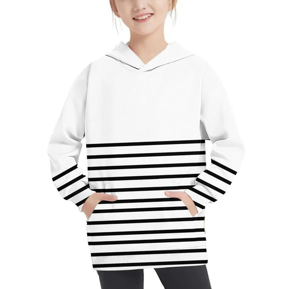 breaise Kids Hoodies Under $ 10 Kids Girl and Boy Color Block Sweatshirt Soft Loose Hoodies Sweatshirt Fashion Striped Comfy Long Sleeve Pullover Tops 2025