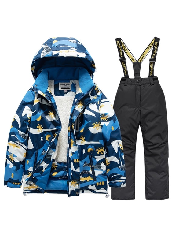 Kids Ski Jacket Pants Set Winter Snowboarding Coats Snowsuits Girls Boys Snow Suits Thermal Ski 2 Piece Sets