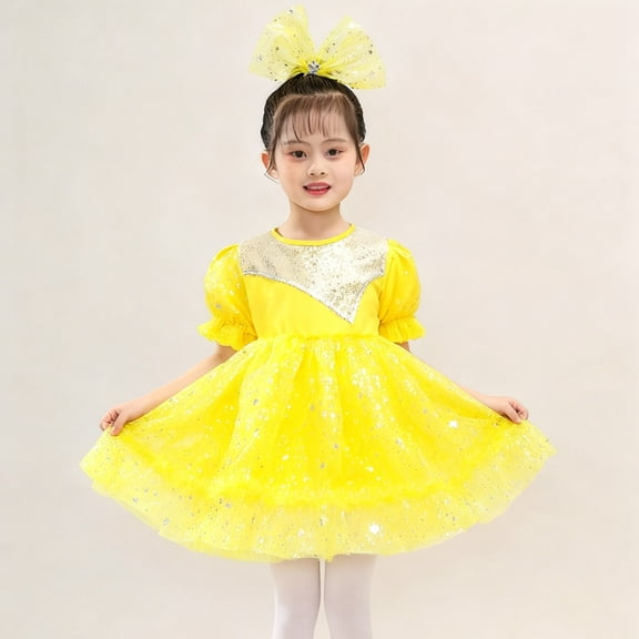 breaise Little Girls Tulle Tutu Dress - Toddler Kids Flutter Sleeve Princess Sundress Casual Summer Outfit Clothes for 4-13 Years