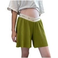 thumbnail image 1 of breaise Maternity Shorts for Women Crossover Elastic High Waisted Shorts Wide Leg Summer Lounge Shorts, 1 of 6