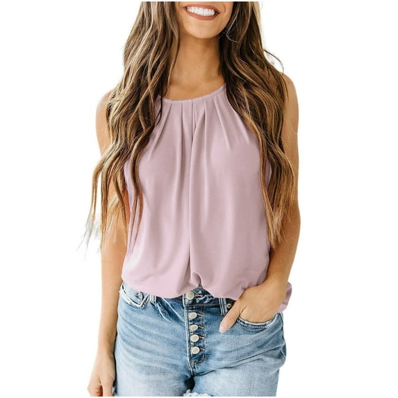 breaise Maternity Tank Top for Womens Flowy Pleated Tunic Summer Nursing Sleeveless Shirts Crew Neck Blouse Tops Loose Fit Pregnancy Tunic 2024 S-2XL