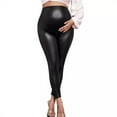 thumbnail image 1 of breaise Maternity Women's Leggings Stretch Full Length Over The Belly Pregnancy Legging Faux Leather Maternity Leggings, 1 of 6
