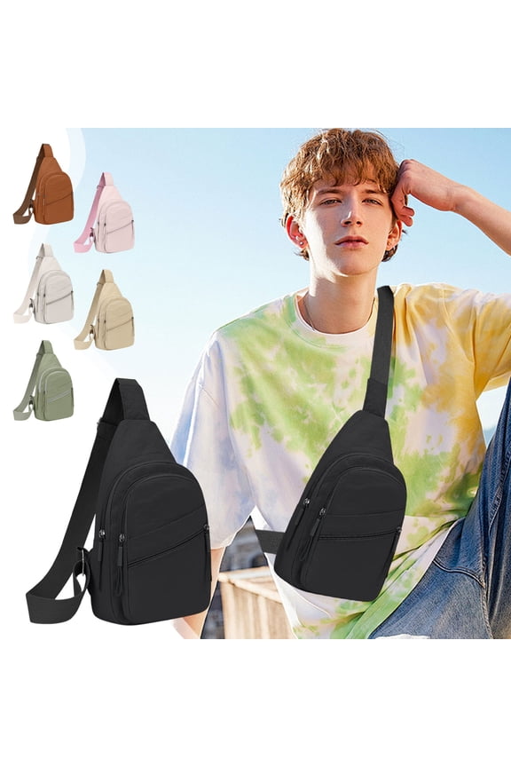 Men Women Small Crossbody Trendy Sling Backpack Shoulder Chest Bag Daypack for Hiking Traveling