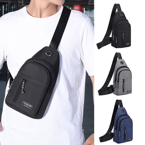 breaise Messenger Bag for Men Small Sling Crossbody Backpack Shoulder Bag Oxford Cloth Strap Backpack Sling Bag