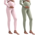 thumbnail image 1 of breaise No See-Through Maternity Workout Yoga Leggings Soft Stretchy Pregnancy Leggings Over The Belly Butt Lif Pants XXL Mint Green, 1 of 3