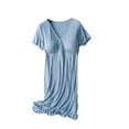thumbnail image 1 of breaise Nursing Nightgown Dress, Women 3 in 1 Delivery/Labor/Nursing Nightgown Short Sleeve Pleated Maternity Sleepwear for Breastfeeding, 1 of 3