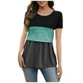 thumbnail image 1 of breaise Nursing Tops for Breastfeeding,Women's Double Layer Breastfeeding shirts Summer Short Sleeve Postpartum Clothes Comfortable Loose-Fit Mama Clothes, 1 of 5
