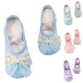 thumbnail image 1 of breaise Satin Ballet Shoes for Girls Dance Practice Slippers Split Soft Leather Flat Shoes, 1 of 10