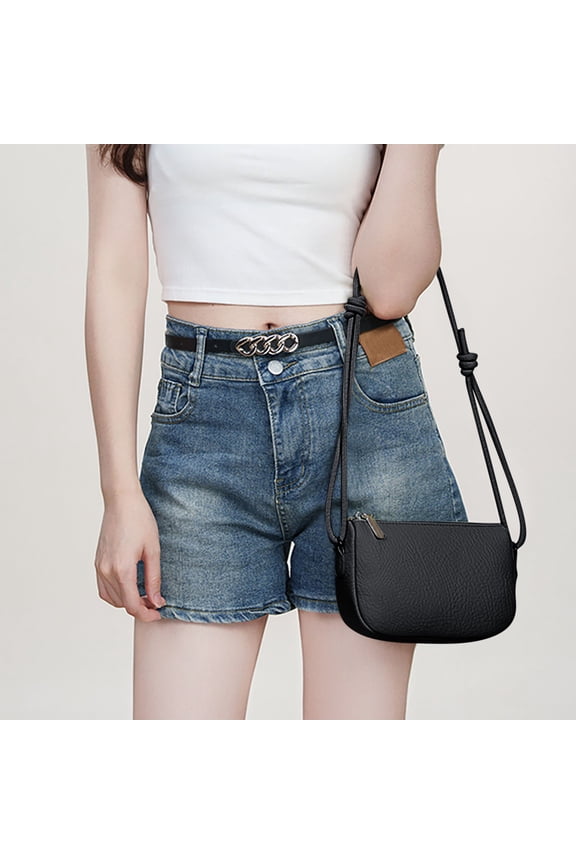 Shoulder Bags for Women Light-Weight Crossbody Handbag Regualr Fit Purse Tote Bag with Guitar Strap Zipped Pockets Handbag