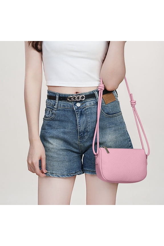 Shoulder Bags for Women Light-Weight Crossbody Handbag Regualr Fit Purse Tote Bag with Guitar Strap Zipped Pockets Handbag