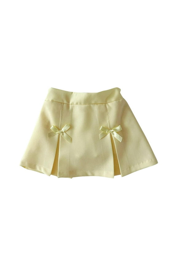 Skirt Tutus Bow Pleated Skirt Fashion All Matching Baby Girls Uniform Bow Pleated Skort Infant Girls' Cute Skirts
