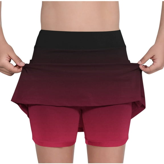 breaise Skorts for Girl High Waisted Athletic Tennis Skirts with Shorts Biker Shorts