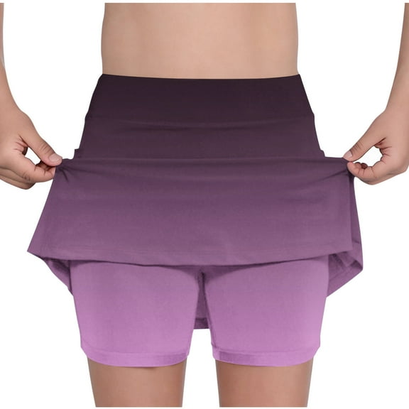 breaise Skorts for Girl High Waisted Athletic Tennis Skirts with Shorts Biker Shorts
