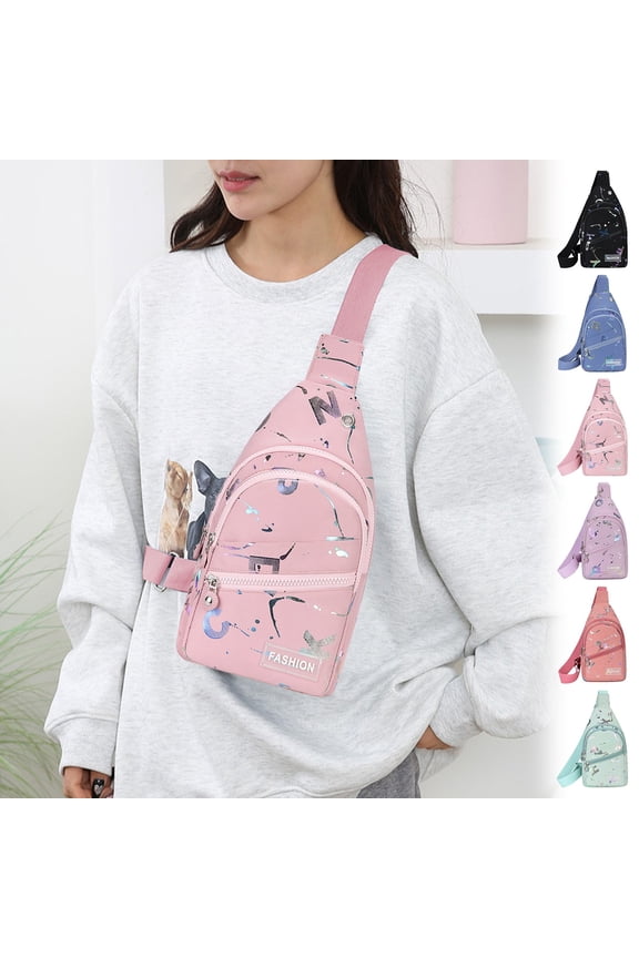 Sling Backpack Bag Crossbody Shoulder Bag Travel Hiking Daypack Chest Bag with Front Square Pocket
