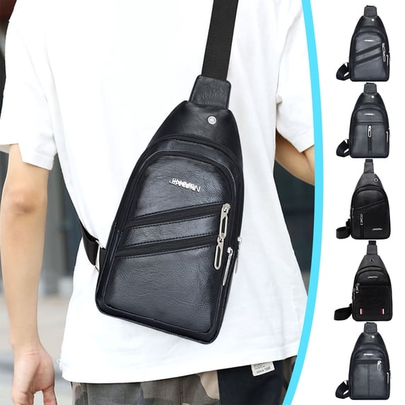 breaise Sling Bag for Men Large Nylon Crossbody Shoulder Bag Travel Casual Hiking Daypack