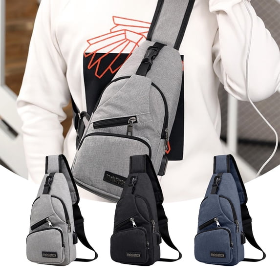 breaise Small Black Sling Crossbody Backpack Shoulder Bag for Men Women Lightweight One Strap Back Pack Sling Bag Backpack