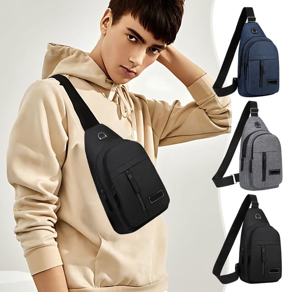 breaise Small Crossbody Sling Bag Man Woman Sling Backpack Chest Bag Travel Shoulder Multiple Pockets Hiking Daypack