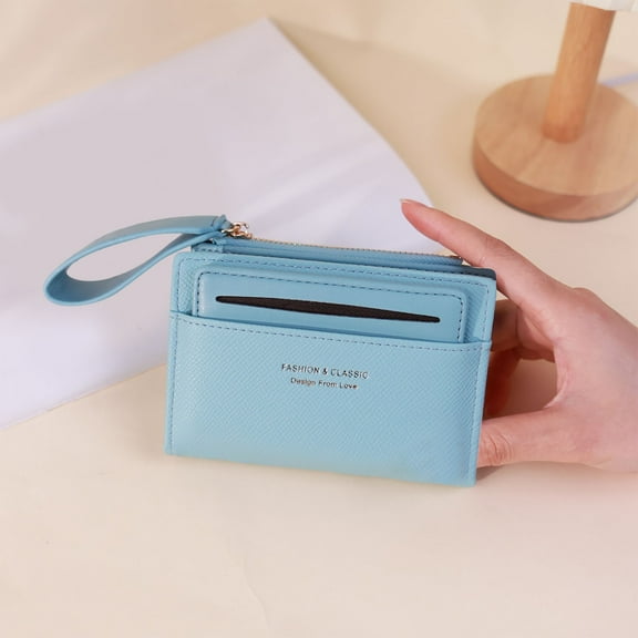 breaise Small Wallet for Women Double-Layer Zipper Card Bag Vintage Coin Pocket