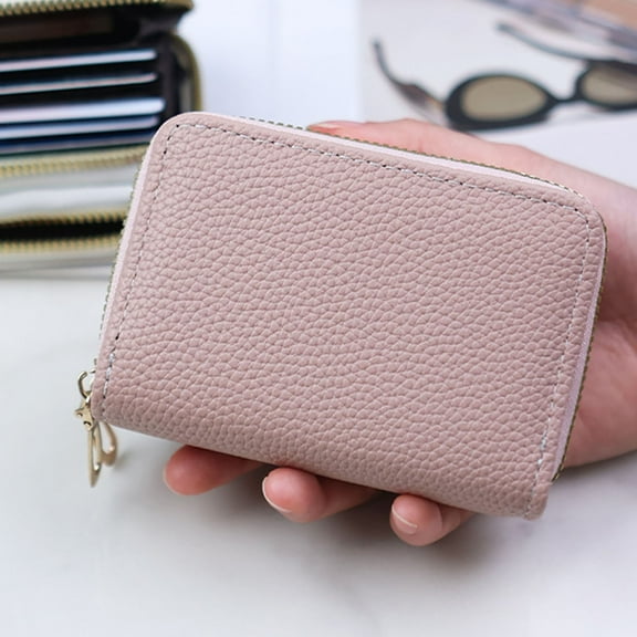 breaise Small Wallet for Women Double-Layer Zipper Card Case Wallet for Women Credit Card Bag