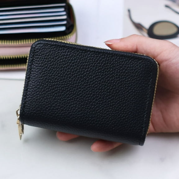breaise Small Wallet for Women Double-Layer Zipper Card Case Wallet for Women Credit Card Bag