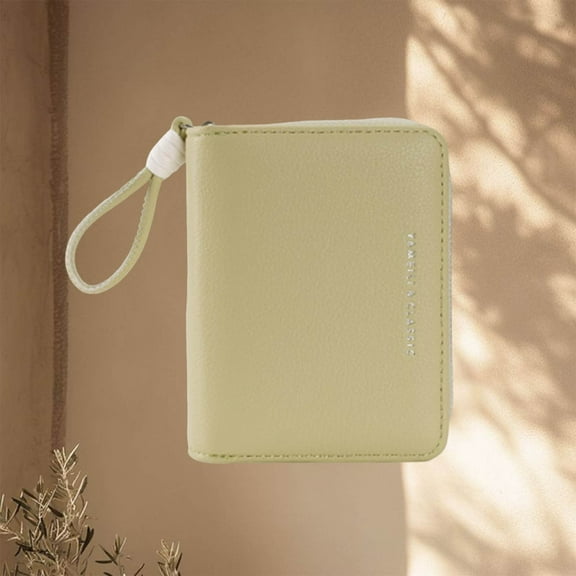 breaise Small Wallet for Women Slim Bifold PU Leather Zipper wallet Credit Card Holder Coin Purse Red