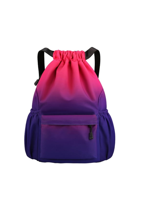 Sports Backpacks Large Capacity Drawstring Gym Bag Backpack With Wide Drawstring Outer Pocket For Quick
