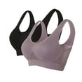 thumbnail image 1 of breaise Sports Bras for Women 2 Pack Full Support Yoga Bralettes Seamless Breathable Wireless Brassieres Women's Workout Bras, 1 of 4