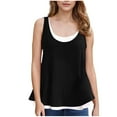 thumbnail image 1 of breaise Summer Tank Tops for Girls Cotton Linen Color Block Patchwork Shirts Flowy Sleeveless T-Shirt Casual Loose Fit Tees Tops 5-14 Years, 1 of 5