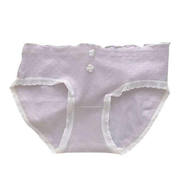 breaise Teen Girls Seamless Underwear Tagless No Show Panties for Teens Cotton Mid Waist Panties