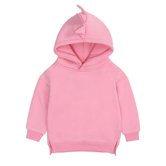 breaise Toddler Baby Boy Girl Hoodies Cotton Solid Color Long Sleeve Kangaroo Pocket Hooded Sweatshirt Fall Winter Clothes