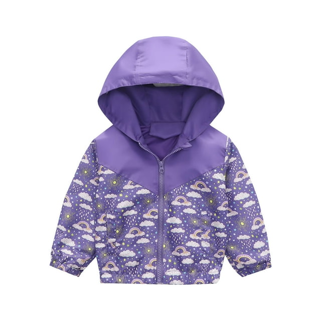 Breaise Toddler Baby Boys Girls Hooded Jacket Windbreaker Lightweight 