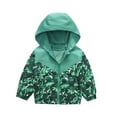 thumbnail image 1 of breaise Toddler Baby Boys Girls Hooded Jacket Windbreaker Lightweight Dinosaur Print Coat Autumn Long Sleeve Windproof Outwear, 1 of 4